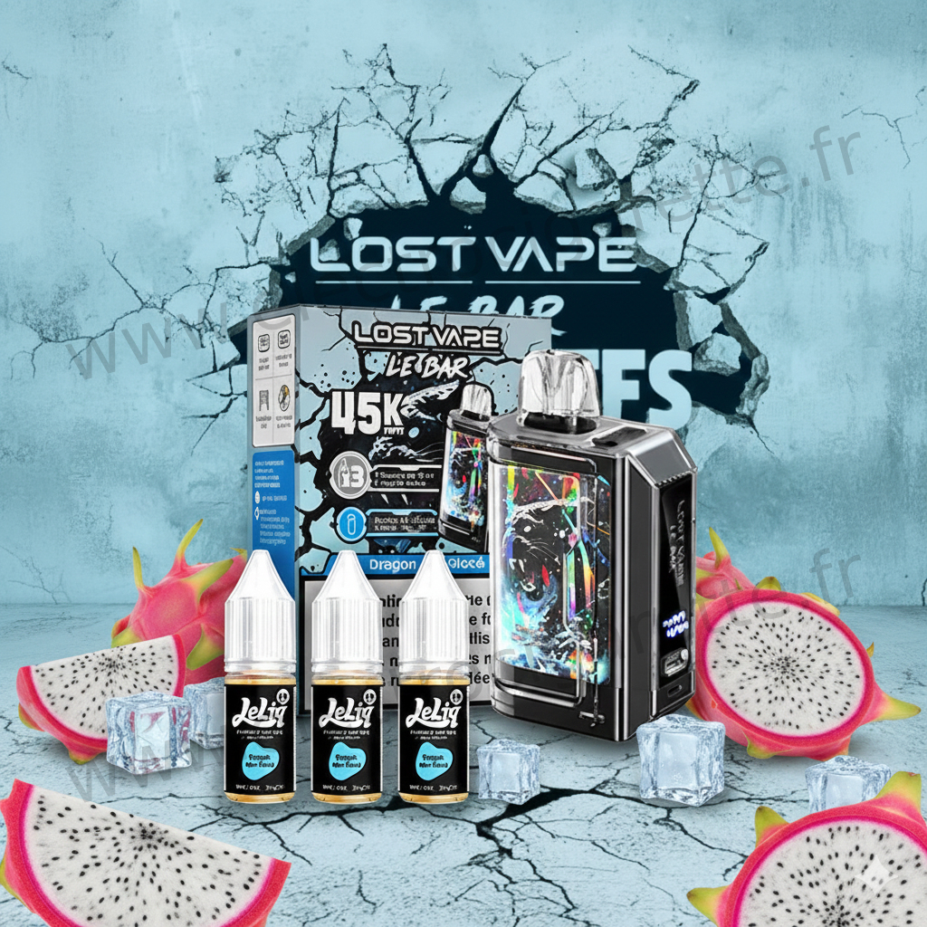Kit Le Bar 45K Lost Vape - Dragon Noir Glacé
