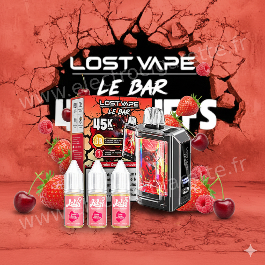 Kit Le Bar 45K Lost Vape - Fraise Cerise Framboise
