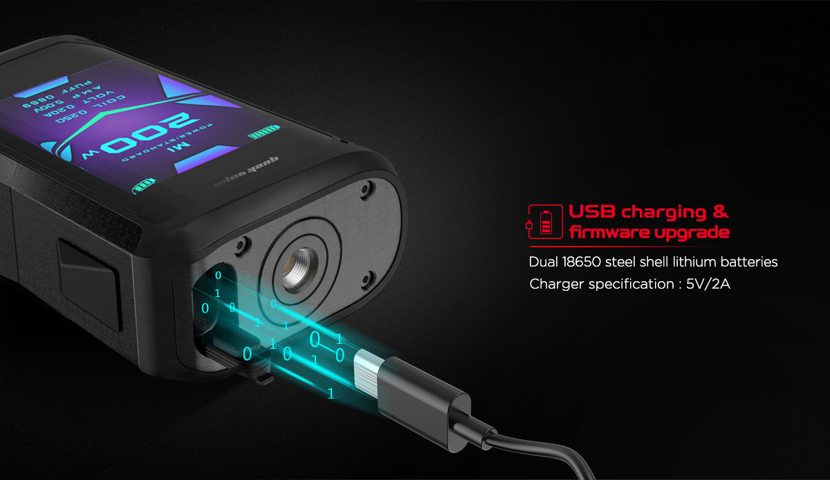 Mod Aegis X 200W TC - GeekVape - Rechargement USB