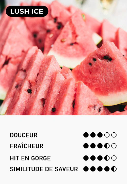 Information sur la saveur Lush Ice par Moti Pop