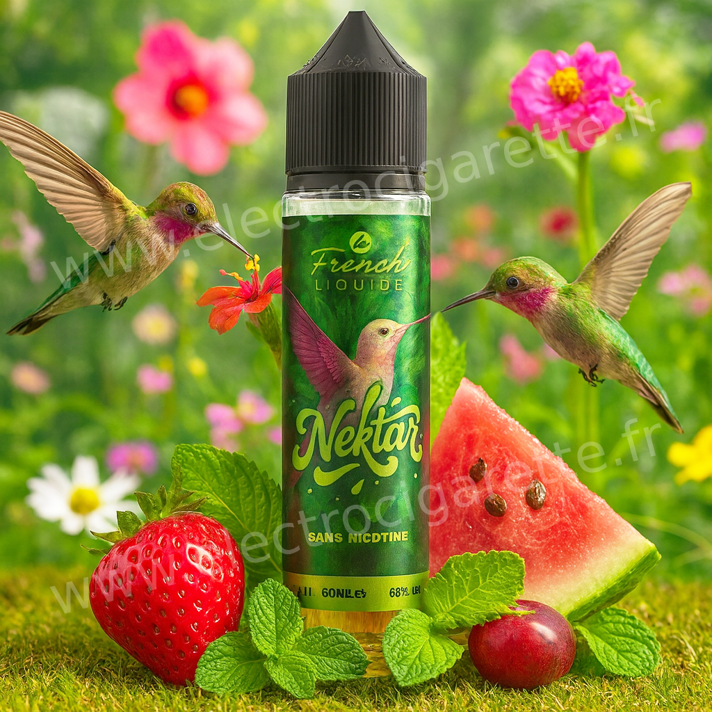 Nektar - Fraise Pastèque Menthe Verte - ZHC 50ml - Le French Liquide