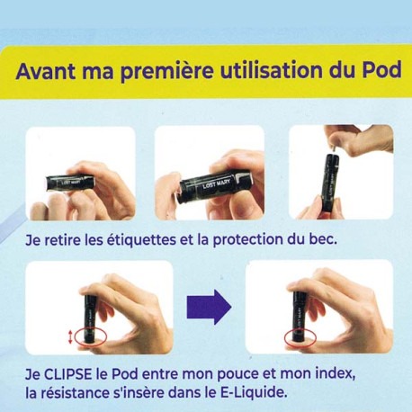 Lost Mary - Tappo Air Fraise et Pastèque - Mode d'Utilisation