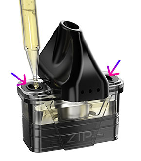 Remplir le Pod du Kit Zip Ultrasonic par Usonicig