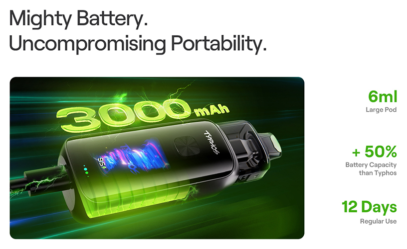 Kit Typhos Pro - Uwell - Batterie puissante et portabilité optimale