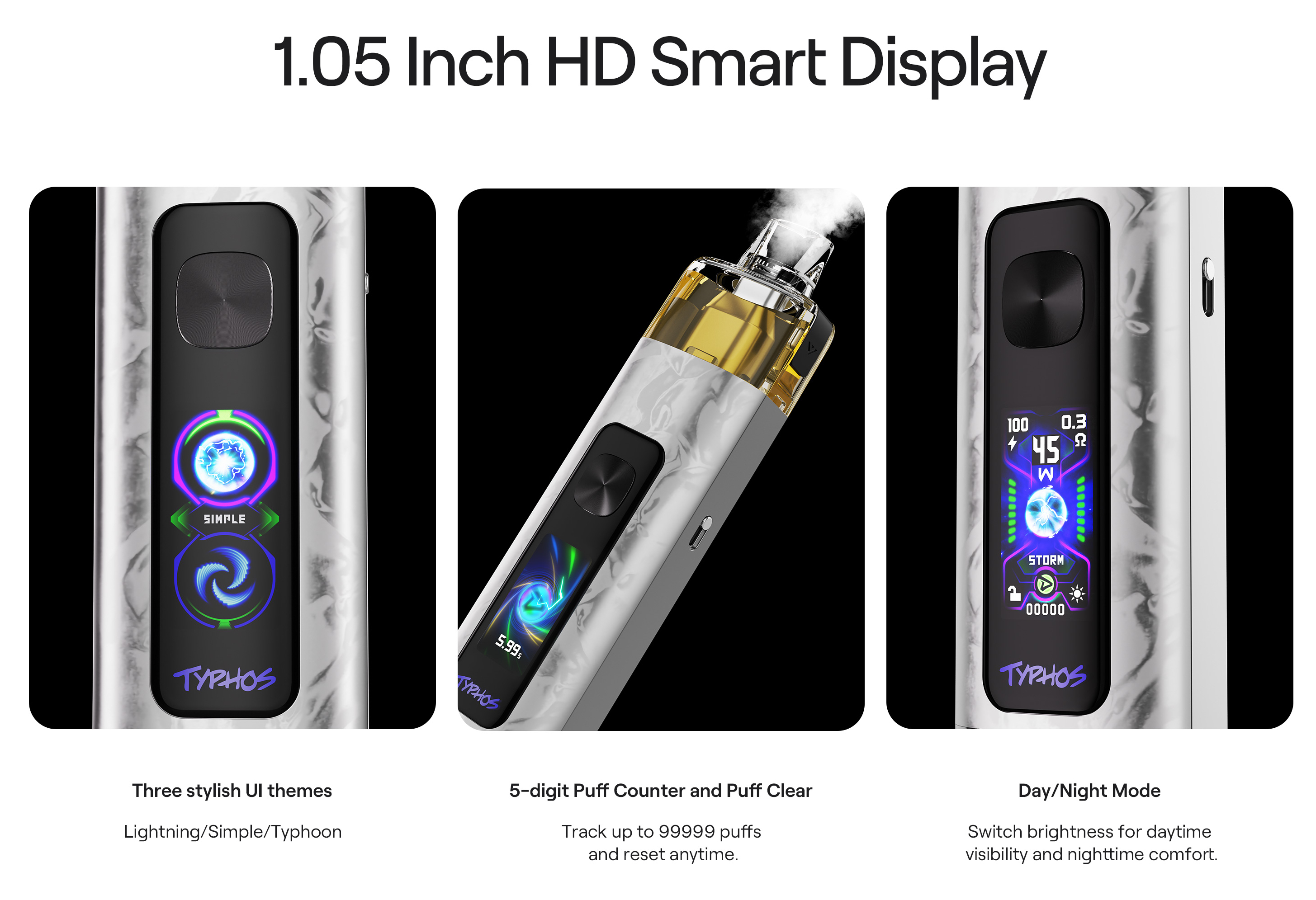 Kit Typhos MTL/RDL - Écran HD Intelligent 1.05