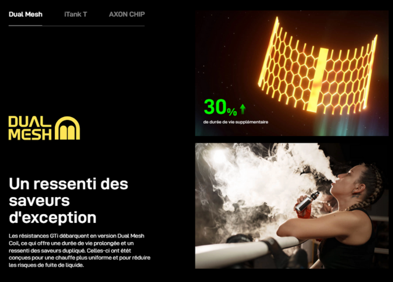 Kit Armour Ultra Vaporesso avec iTank T Dual Mesh 6 mL - Dual Mesh