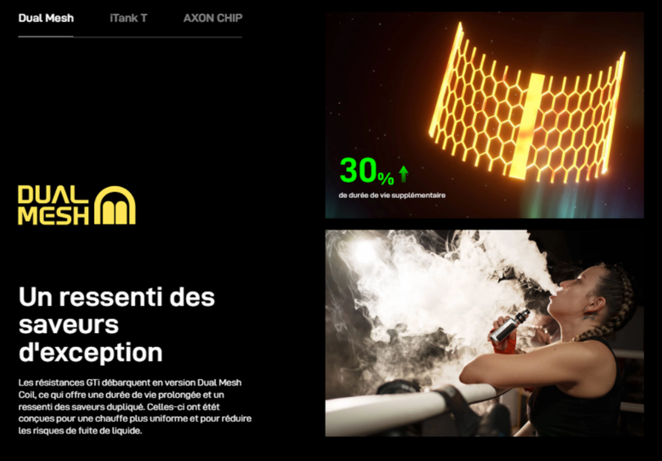 Itank T Dual Mesh Version 6mL - Vaporesso - Résistances Dual Mesh – Saveurs décuplées et durée de vie prolongée