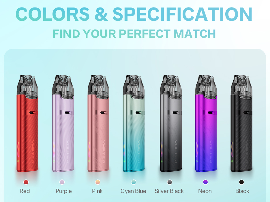 Kit Pod Vmate i3 - 3ml - 1500mAh - Voopoo - Couleurs