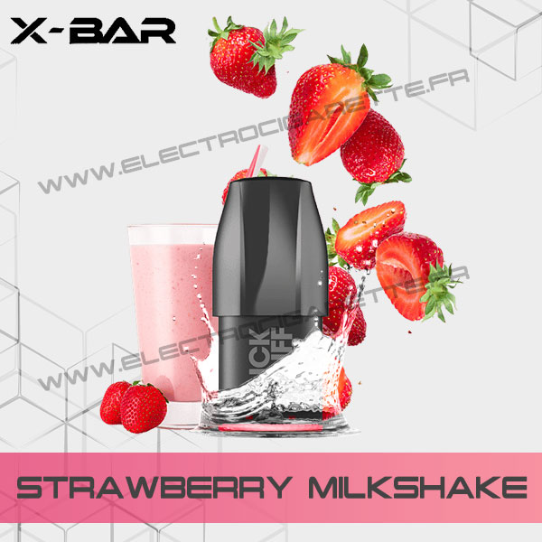 Cartouche Pod X-Bar Click Puff Strawberry Milkshake - Milkshake à la Fraise