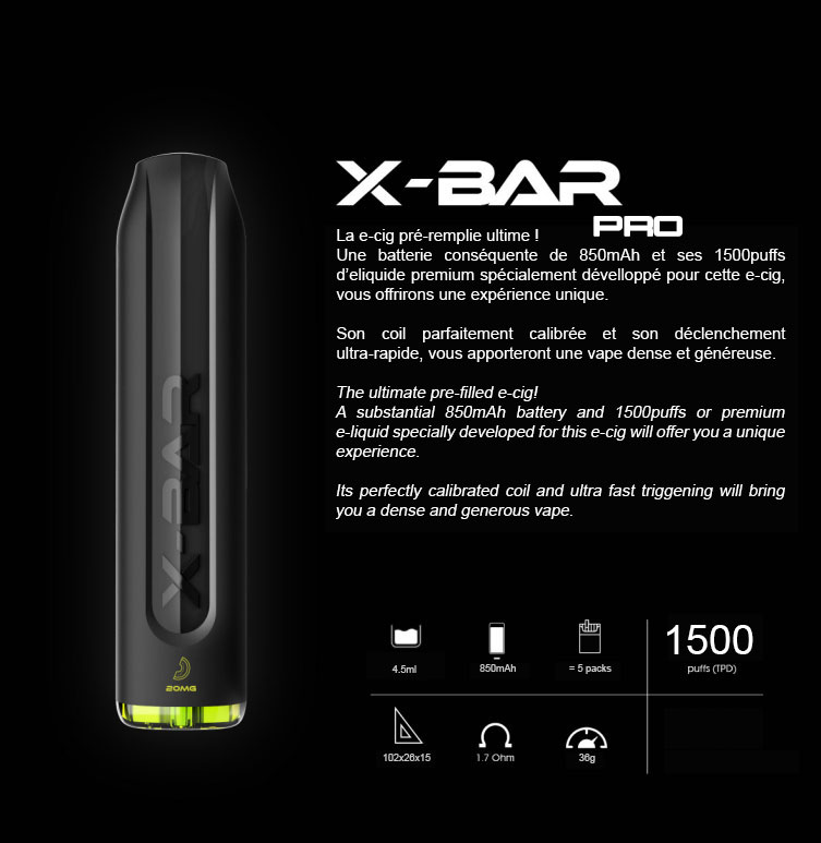 Caractéristique du produit X-Bar Pro